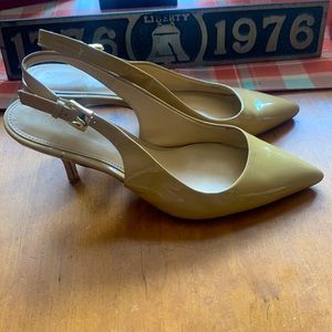 Michael Kors, short, Tan heels. Lovingly used
